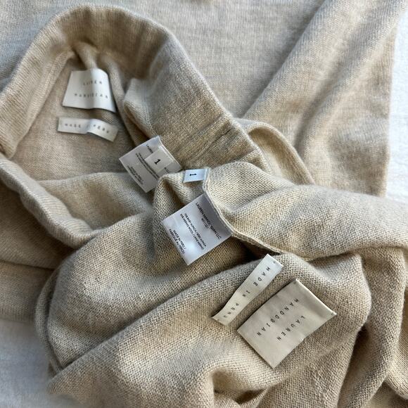 Lauren Manoogian Sleeveless Base Shell Midi Skirt Set Ecru Slub 1 / Small Alpaca - Picture 8 of 16